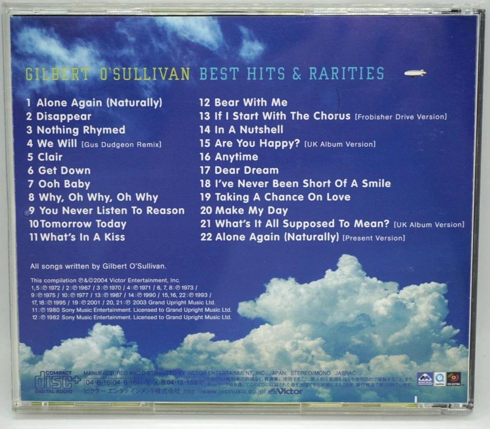 Gilbert O'Sullivan : Best Hits & Rarities  CD (JAPAN 2004 Press) slip case - HTF - Image 4 of 4