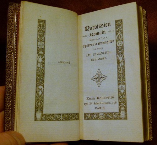 BEAUTIFUL LEATHER Fine Binding PRAYERBOOK Christian INLAID SILVER FOLORAL DESIGN - Picture 2 of 9