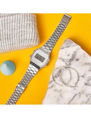 CASIO A168WEM-7EF⎪A168WEM-7⎪Original⎪Vintage ICONIC⎪Plata⎪RETRO⎪Vintage - Imagen 4 de 5