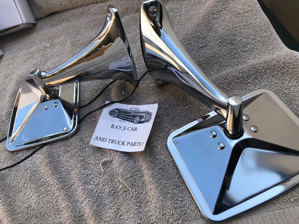 全新一对经典风格 ( L.E.D ) 卡车镜子 ! 道奇福特吉姆西 — 第 2/4 张图片
