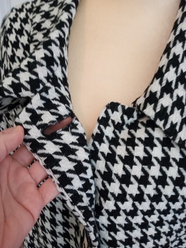 Lapis Houndstooth Blazer Jacket Women's Fully Lined XS Black White Pockets - Picture 4 of 10