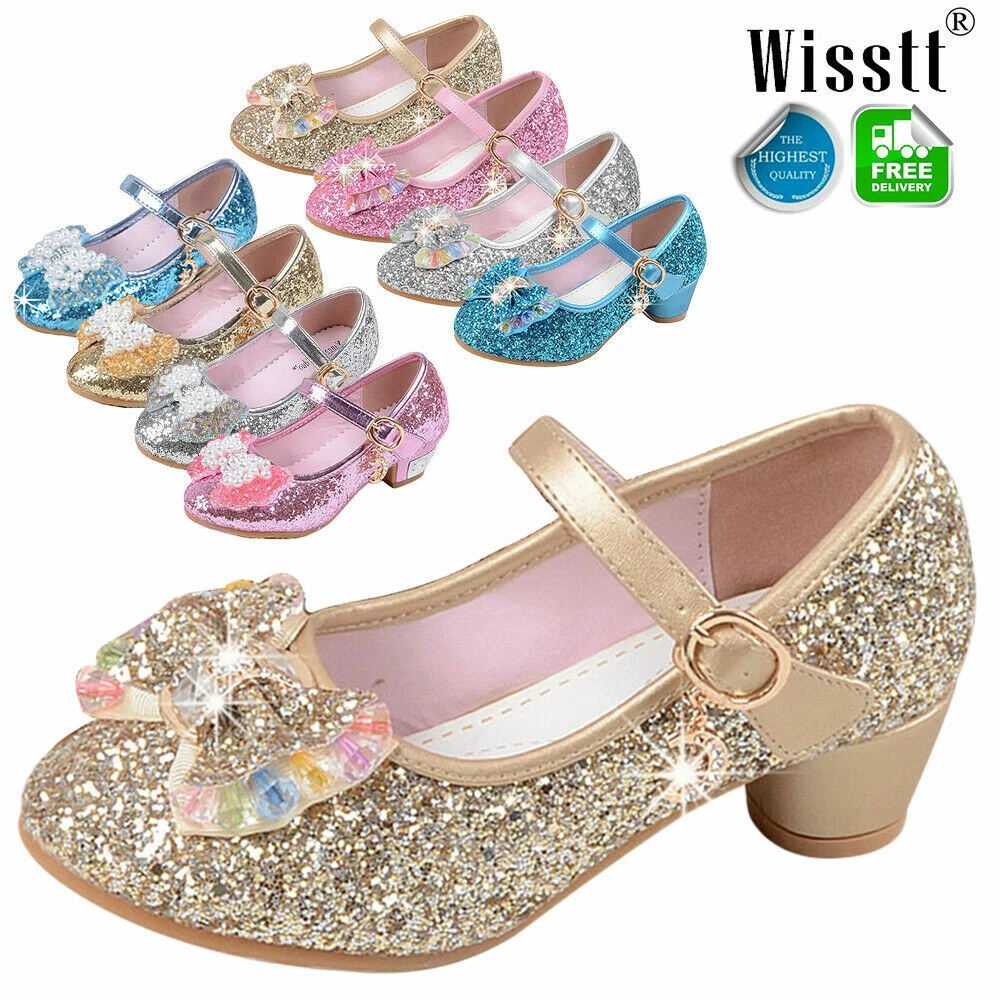 New Popular Kids Girls Summer Dress Up Casual High Heels Sandals Princess  Shoes | Wish