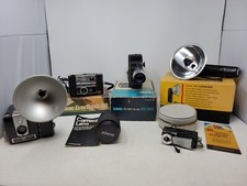 Vintage Lot of Camera Equipment Lens Flash Brownie Kodak Keystone Wards Japan