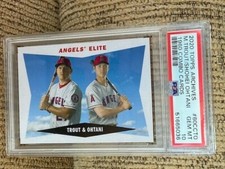 2020 Topps Archives Shohei Ohtani Mike Trout PSA 10 1960 combo Angels cards
