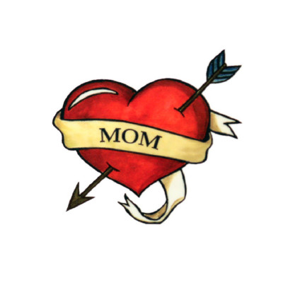 Mom Heart Temporary Tattoos (10-Pack) | Skin Safe | MADE IN THE USA