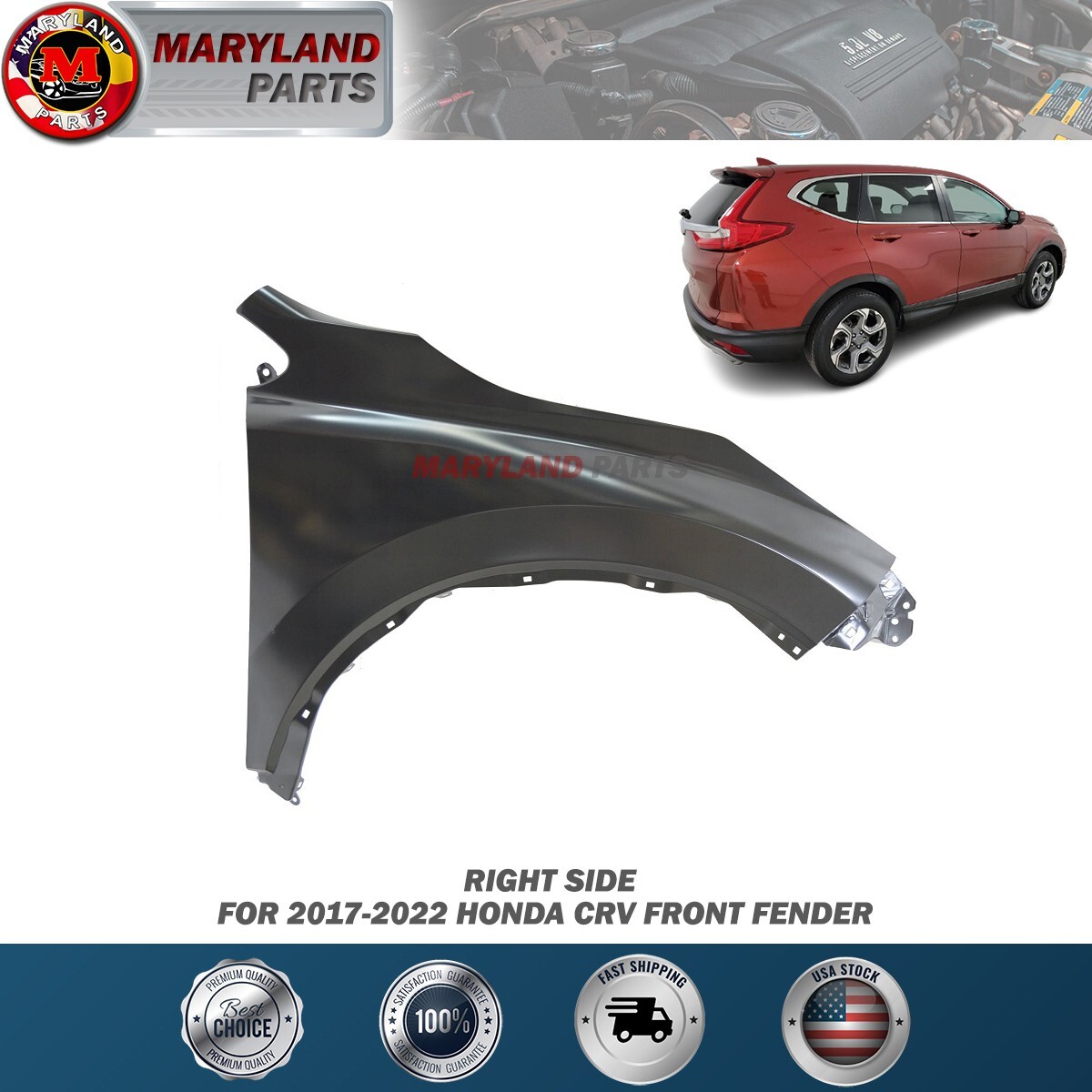 Texaseparts Front Right Passenger Fender Inner Splash Liner For 2017-2022 Honda CR-V