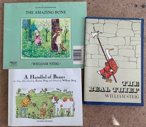 3 William Steig Books A Handful Of Beans The Amazing Bone Real Thief Free Ship Ebay