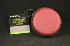 E-Circuit - Earbuds Case - Hard Sides - Zipper - Cord Storage - Maroon 