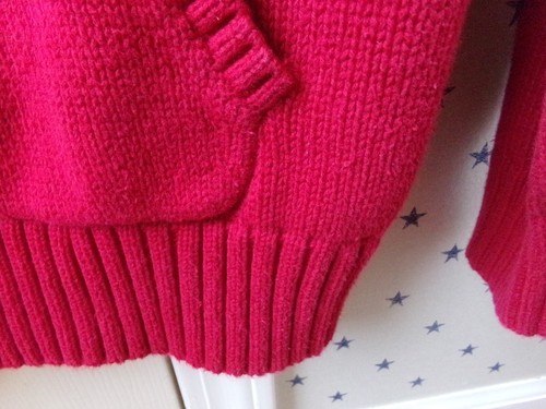 FLAWS Boys Large L RALPH LAUREN 1/4 Zip RED Sweater Cotton 14-16 SNUG $85 POLO - Picture 11 of 21