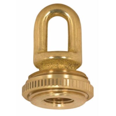 SCREW COLLAR LOOP LAMP PART: ANTIQUE BRASS, BRASS-PLATE, UNFINISHED, SOLID BRASS