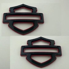 2X CVO Custom Tank Emblems Black & Red Double Layer 5 or 6 gal tank