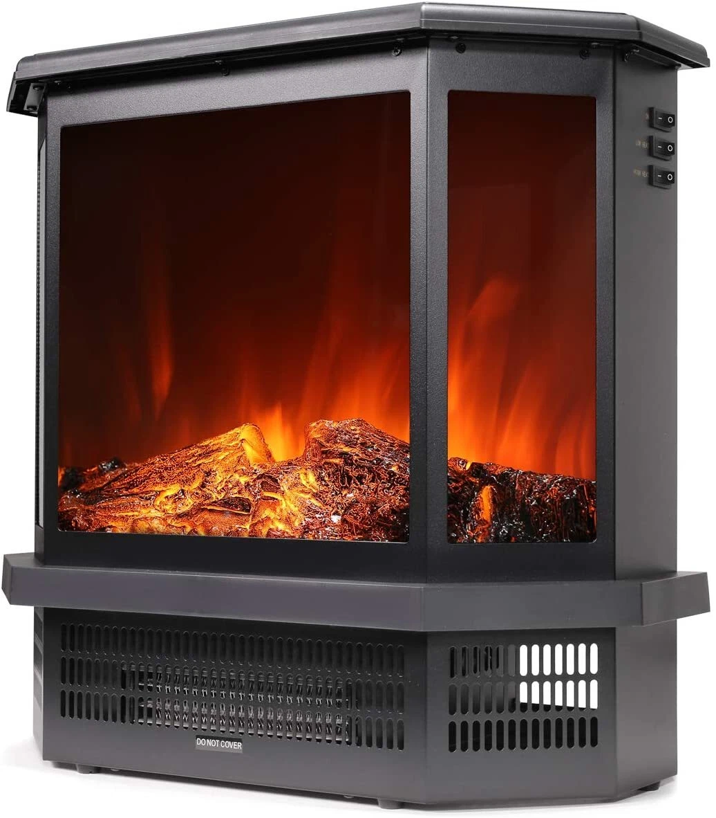 XtremepowerUS 1500W 3D Electric Fireplace Freestanding Heater Flame Stove |  eBay