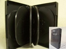250 PCS 1 1/4" 33MM SLIM MULTI-10 DISC DVD CASE, BLACK - SF004SLIM - WHOLESALE