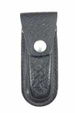 Black Leather Folding Pocket Knife Sheath Pouch For 3-1/2” Knives 2528-S
