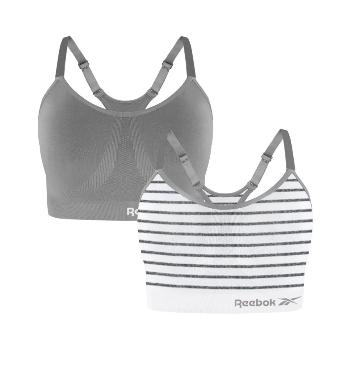 Reebok, 2 Pk - Seamless Sports Bra, Medium Support (Choose Color + Size)