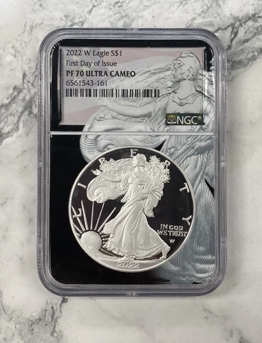 2022 W American Silver Eagle First Day of Issue PF70 ULTRA CAMEO