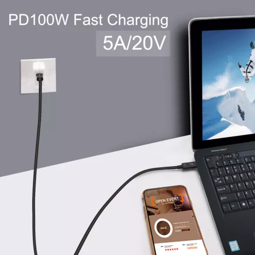 Lenovo Thunderbolt 3 Cable 0.7M 40Gbps 100W 5K 4K Display USB-C Gen 2 Video Cord - Picture 6 of 6