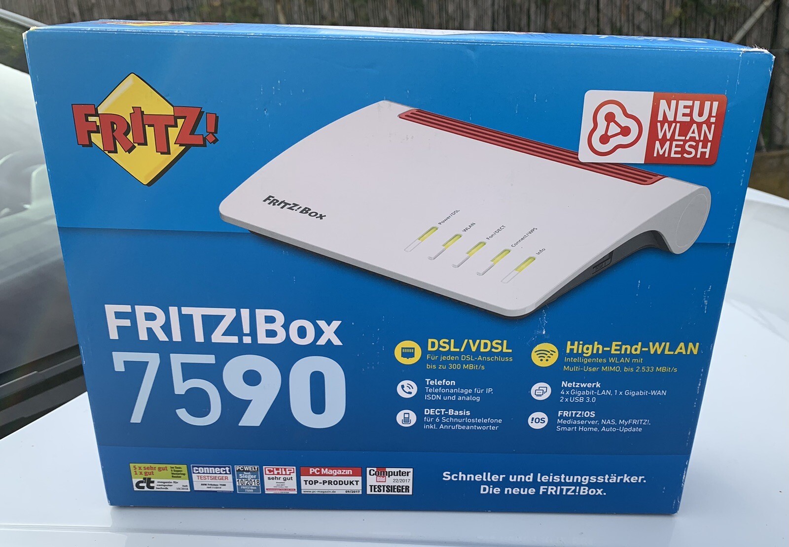 AVM FRITZ!Box 7590 Wireless Router VDSL Weiss Top Zustand