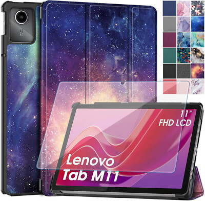 Lonfeid Schutzhülle +9H Panzerfolie Glas für Lenovo Tab M11 (TB330) 2024 Case -3