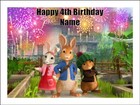 Peter Rabbit Cake Topper Edible Icing Birthday Cake Decorations (4 Sizes) #01