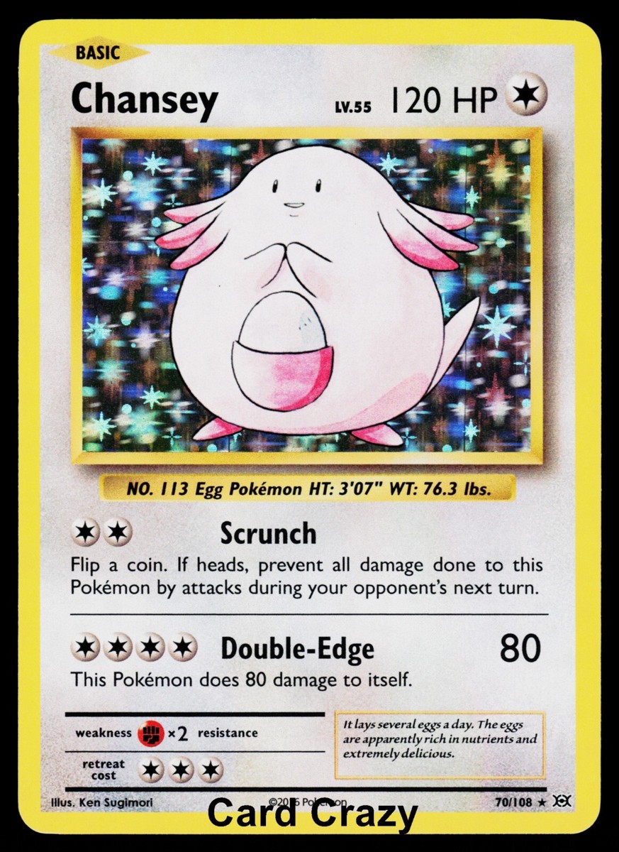 ポケモンカードゲーム Chansey holo rare wotc pokemon card Chansey 70/108 - Evolutions - Holo Rare Pokemon Card - Near