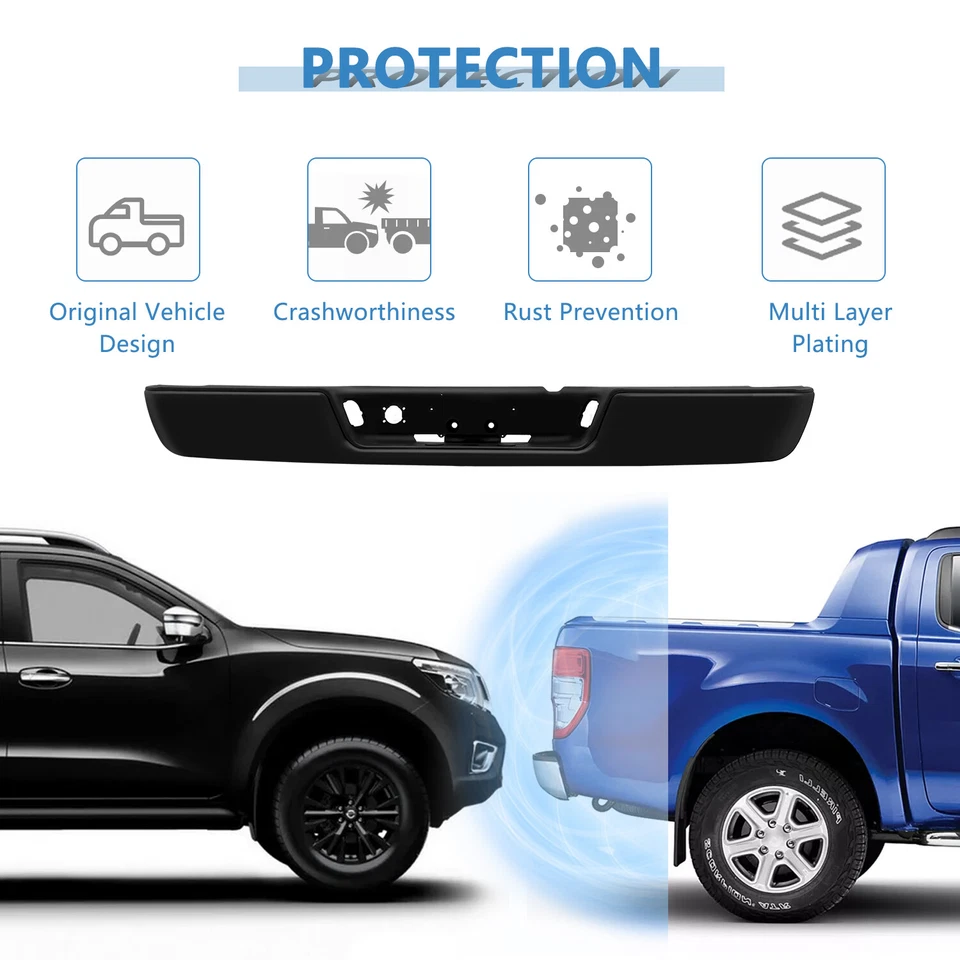 Primered - Steel Rear Bumper Face Bar for 2002-2008 Dodge Ram 1500 2500 3500 Foto 2 de 4