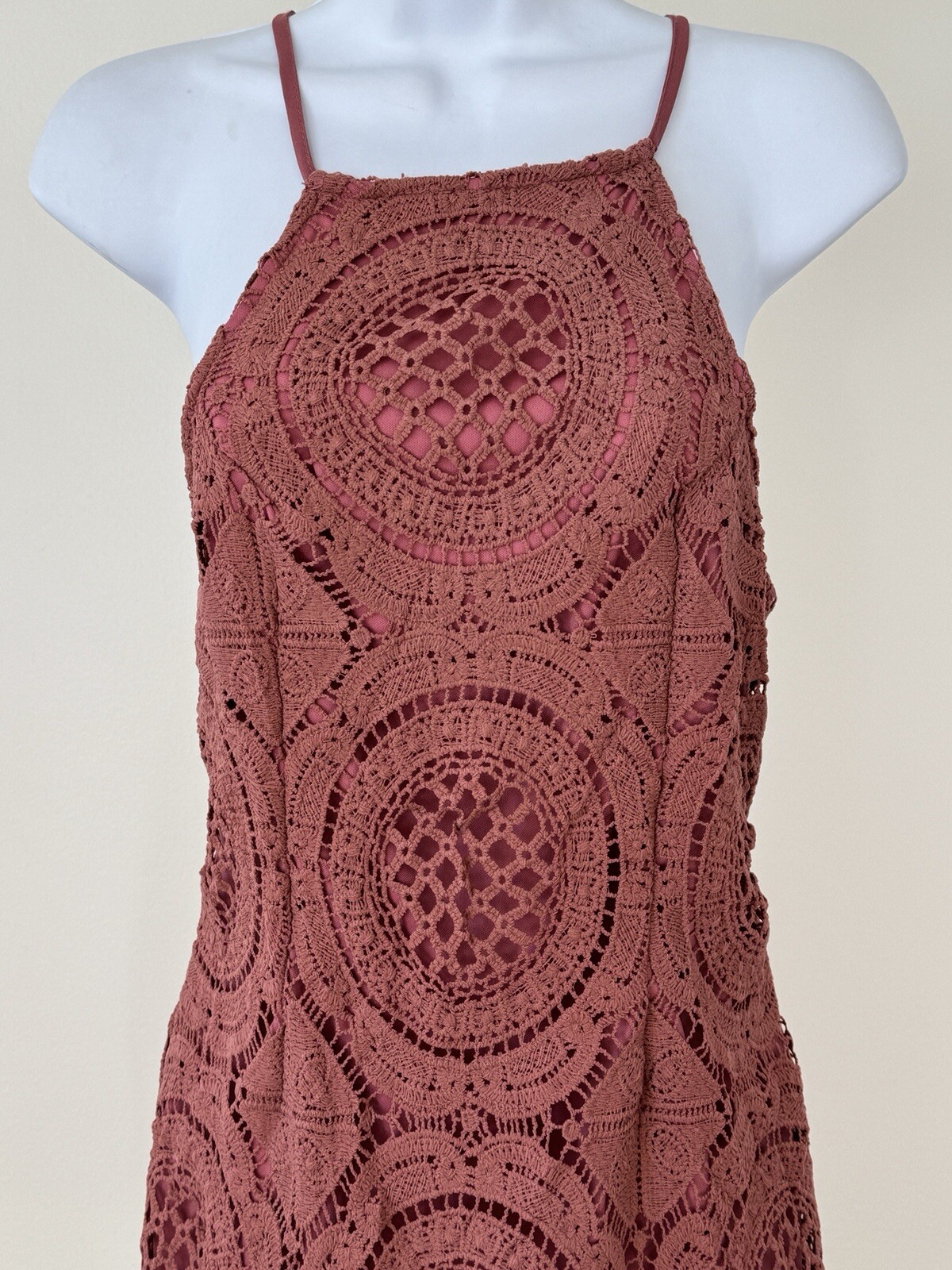 Mind Code Junior's Large DRESS Rust Sleeveless Ha… - image 4