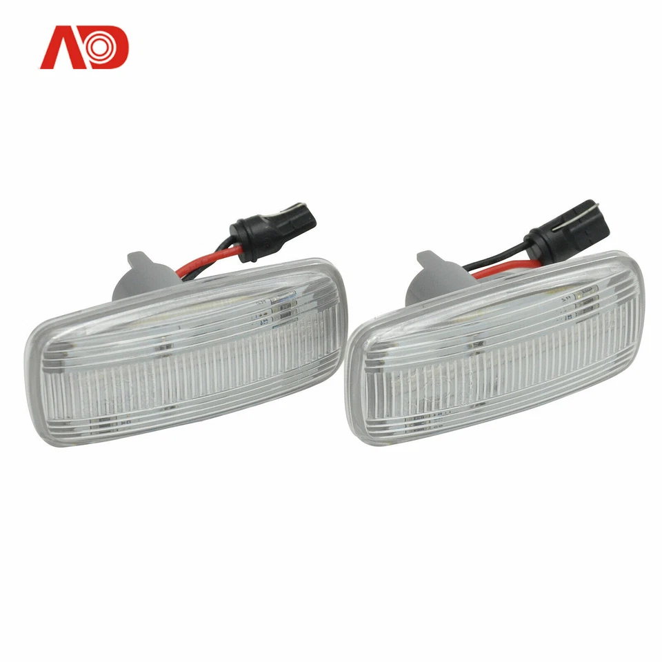 For Audi A2 01-05 A3 96-03 A4  A6 A8 TT OEM LED Side Marker Light Lamp Clear 2pc - Image 4 of 4