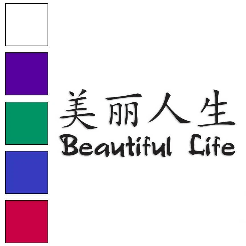 Beautiful Life Chinese, Vinyl Decal Sticker, Multiple Colors & Sizes #2578 - Photo 1/1