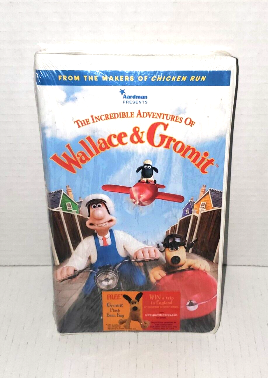 The Incredible Adventures of Wallace Gromit (VHS, 2001, Clamshell) for
