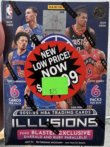 2021-22 NBA Panini Illusions Factory Sealed Blaster Box Trading Cards (6 Packs)
