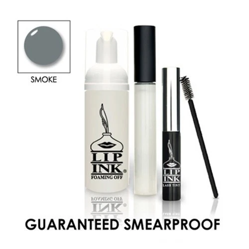 LIP INK Organic Smearproof Liquid Lash Tint KIT - Smoke