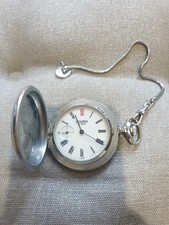 Sekonda Vintage Full Hunter Pocket Watch Working Condition.18 Jewels Chain