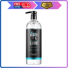XESSO Water-Based Lube – 32oz, All-Natural, Hypoallergenic & Glycerin-Free
