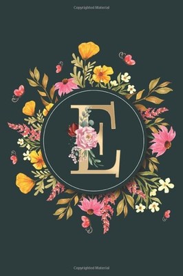 Letter E Notebook: Initial Monogram Letter A Journal - Pretty Personalized Lined