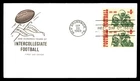 Mayfairstamps US FDC 1969 New Jersey pair intercollegiate football First Day Cov