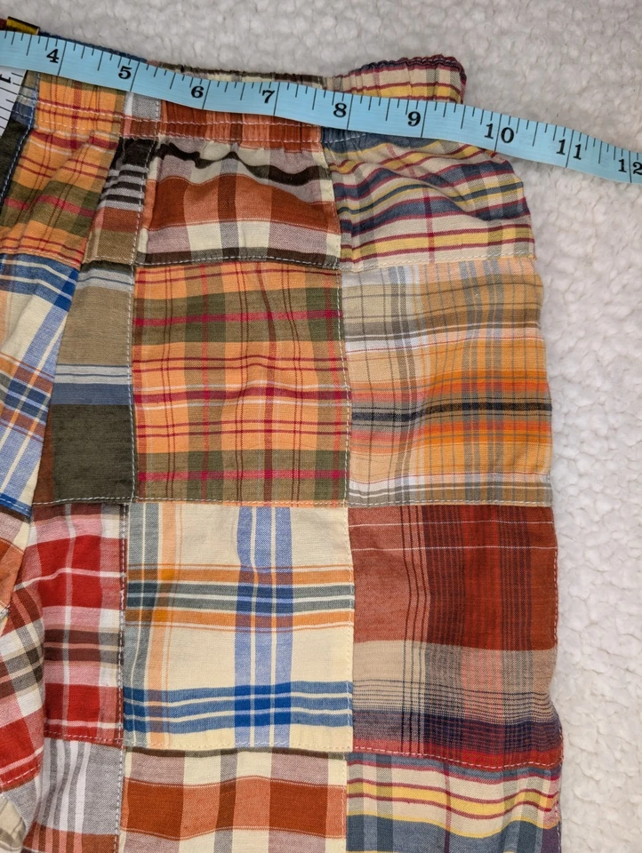 Kelly's Kids Patchwork Plaid Big Ruffle Bell Bottom Pants Girls 5-6 - Image 4 of 4