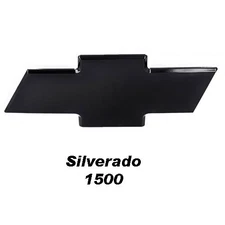 Front Billet Bowtie Grille Emblem Smooth Blk For 03-07 Chevy Silverado 1500 CBS