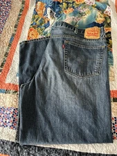 Levis 550 Jeans Mens Size 46 x 30 Relaxed Fit Blue Cotton Denim Waterless
