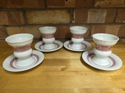 Set Of 4 Rudesheim Heinrich Cups & Saucers Villeroy Boch Porcelain - Image 1 of 4