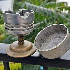 Piston Ashtray Automotive Gare Lid Rare Vintage Napa Motorcraft Fram Baldwin USA