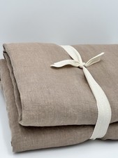 West Elm European Flax Linen Duvet Cover Sandstone Melange  Full/Queen