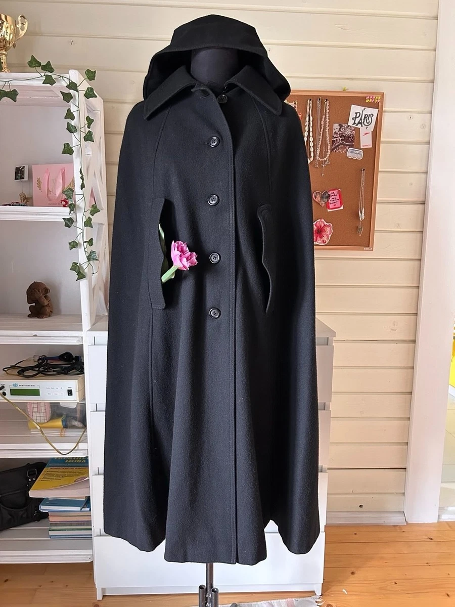 Wool Blend Black 1980s Vintage Coats, Jackets & Vests for Women