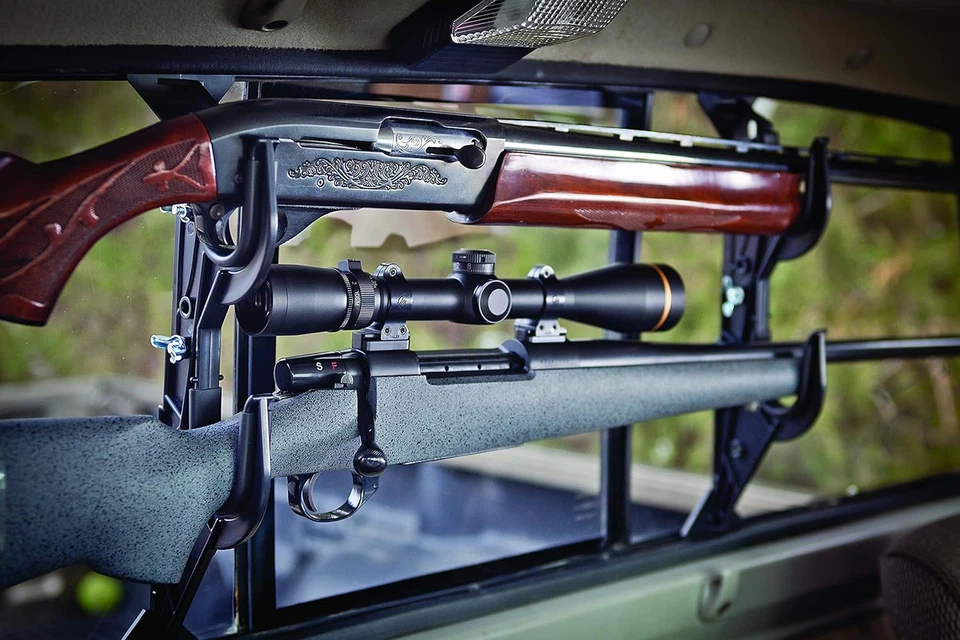 Molded Truck Gun Rack for Rear Window - Gun Holder for Two Shotguns, Rifles, Bow - Image 4 of 4