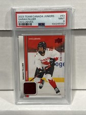 Sarah Fillier 030/100 Exclusives PSA 9 2023 Team Canada Juniors New York PWHL