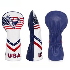 1pc USA flag and Eagle Golf Fairway Wood Head Cover 3 5 Wood Cover with No Tag
