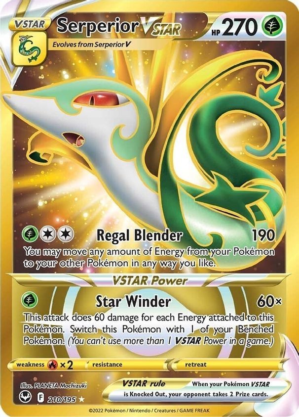 Serperior VSTAR - 210/195 - Pokemon Silver Tempest Secret Rare Card NM