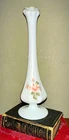 Fenton Hand Painted Milk Glass Swung Vase