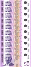 Serbia 50 Dinara, 2014, P-56b, UNC X 10 PCS