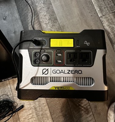 GoalZero Yeti  400 Power Station With Boulder 50 Solar Panel AC Charger & Cases